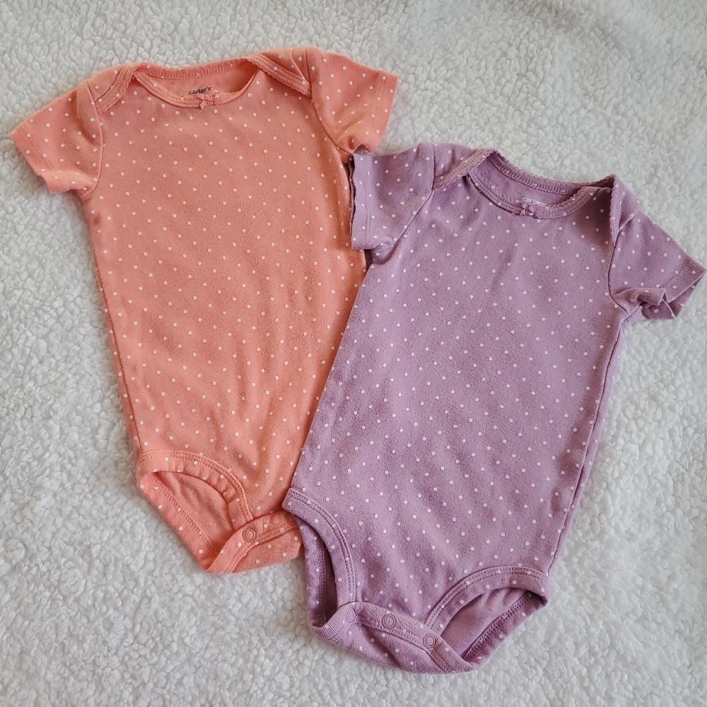 Two Carter's 9m bodysuits